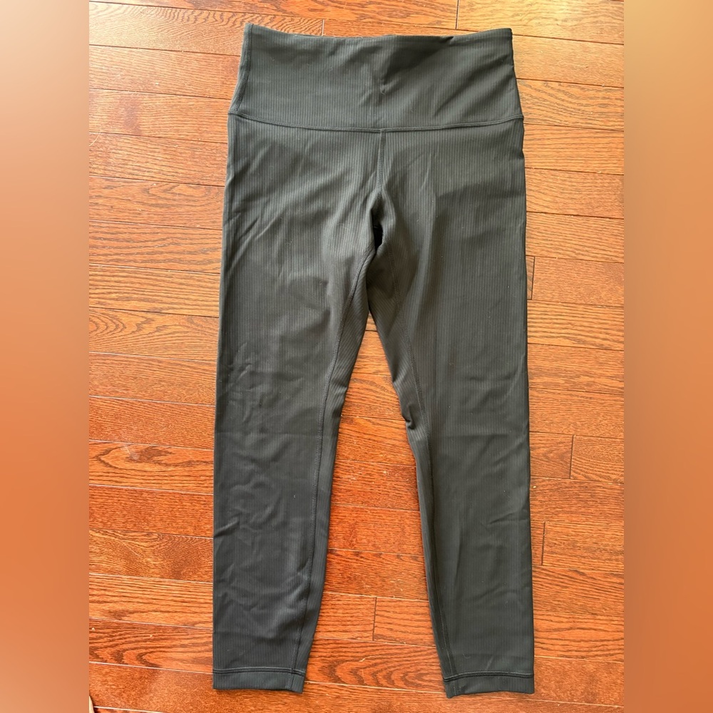 lululemon Wunder Train Ribbed Black Leggings